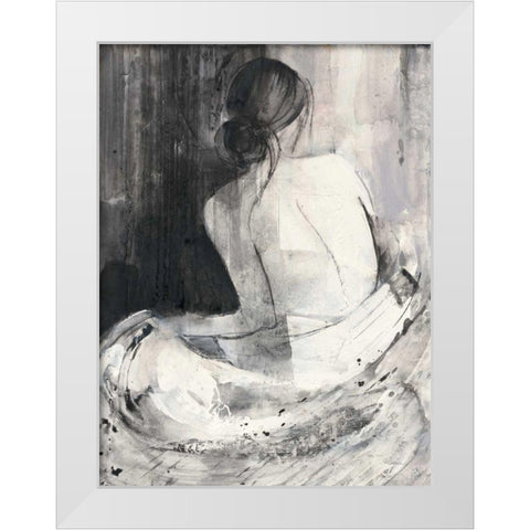 Evening I White Modern Wood Framed Art Print by Hristova, Albena