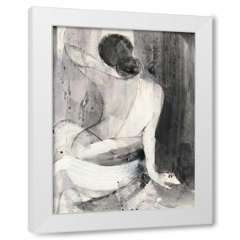 Evening II White Modern Wood Framed Art Print by Hristova, Albena