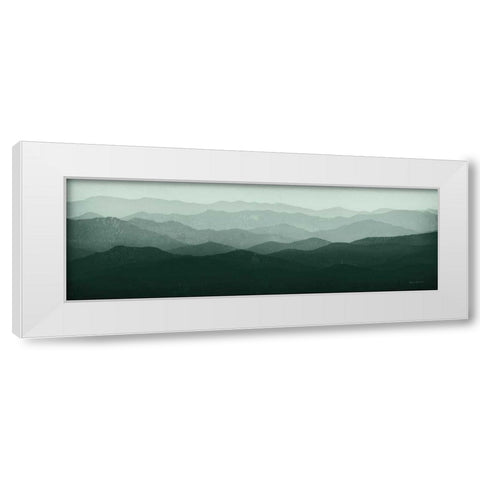 Green Mountains White Modern Wood Framed Art Print by Fowler, Ryan