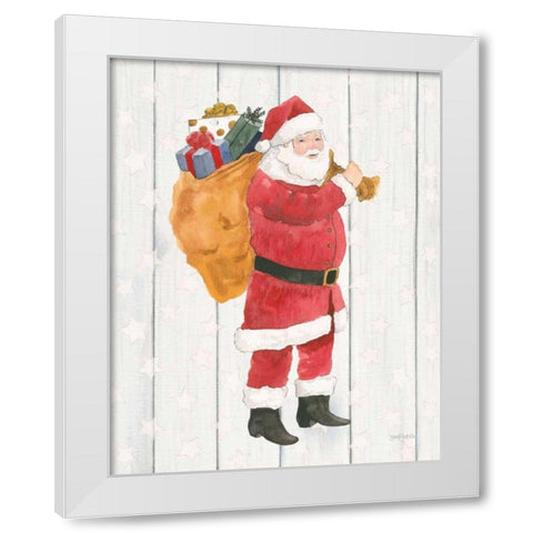 Welcome Christmas I White Modern Wood Framed Art Print by Jackson, Jenaya