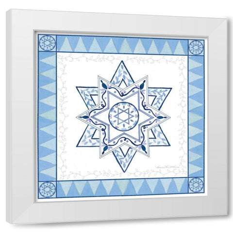 Celebrating Hanukkah I White Modern Wood Framed Art Print by McKenna, Kathleen Parr
