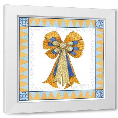 Celebrating Hanukkah IV White Modern Wood Framed Art Print by McKenna, Kathleen Parr