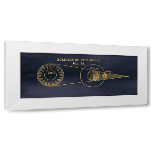 Geography of the Heavens IV Blue Gold White Modern Wood Framed Art Print by Wild Apple Portfolio