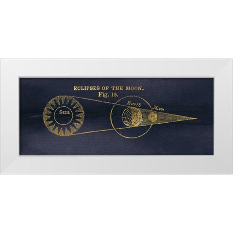 Geography of the Heavens IV Blue Gold White Modern Wood Framed Art Print by Wild Apple Portfolio