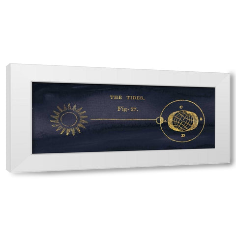 Geography of the Heavens VI Blue Gold White Modern Wood Framed Art Print by Wild Apple Portfolio