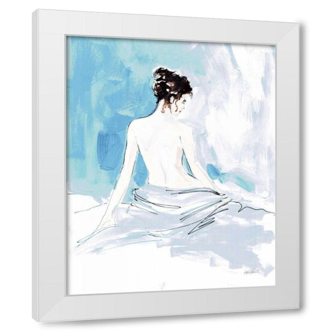 Nude I Blue White Modern Wood Framed Art Print by Tavoletti, Anne