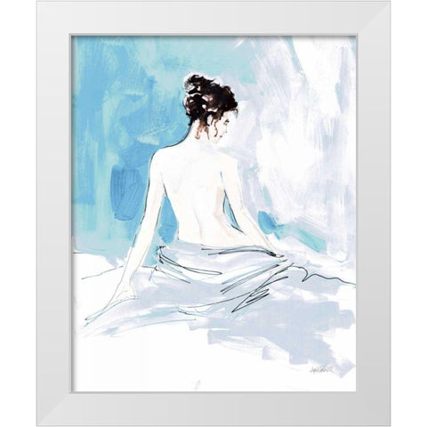 Nude I Blue White Modern Wood Framed Art Print by Tavoletti, Anne