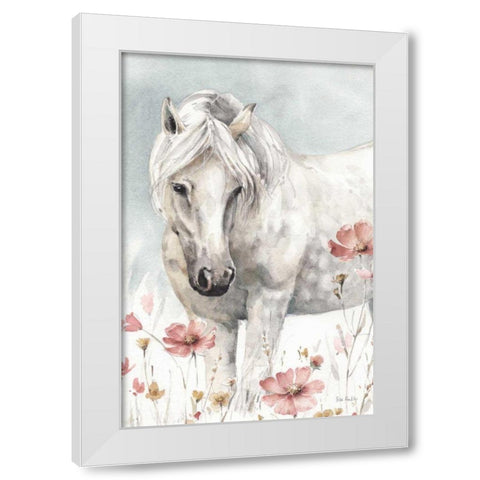 Wild Horses II Crop White Modern Wood Framed Art Print by Audit, Lisa