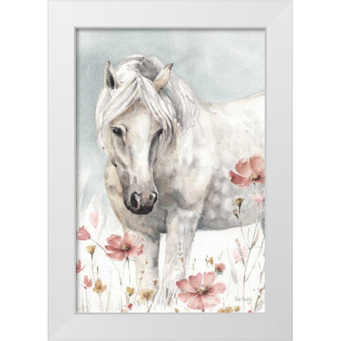 Wild Horses II Crop White Modern Wood Framed Art Print by Audit, Lisa