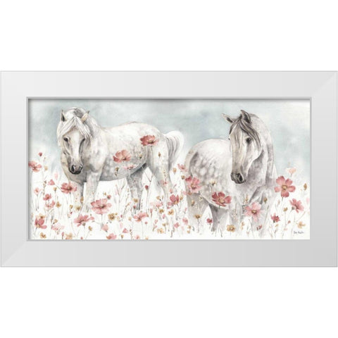 Wild Horses III White Modern Wood Framed Art Print by Audit, Lisa