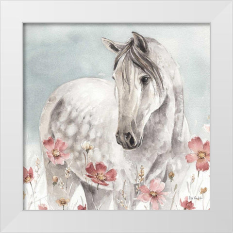 Wild Horses IV White Modern Wood Framed Art Print by Audit, Lisa