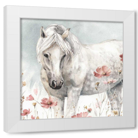 Wild Horses V White Modern Wood Framed Art Print by Audit, Lisa