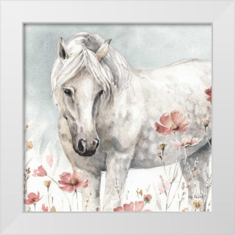 Wild Horses V White Modern Wood Framed Art Print by Audit, Lisa
