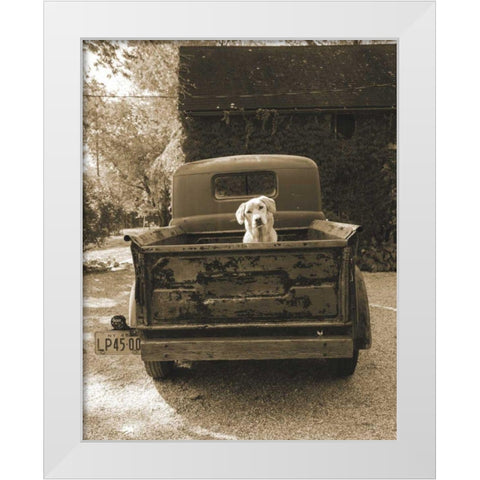 Get Out of Dodge White Modern Wood Framed Art Print by Dratfield, Jim