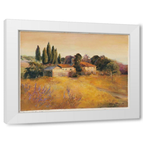 Cerrito di Spoleto White Modern Wood Framed Art Print by Hageman, Marilyn
