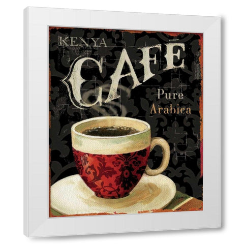 Today s Coffee I White Modern Wood Framed Art Print by Audit, Lisa