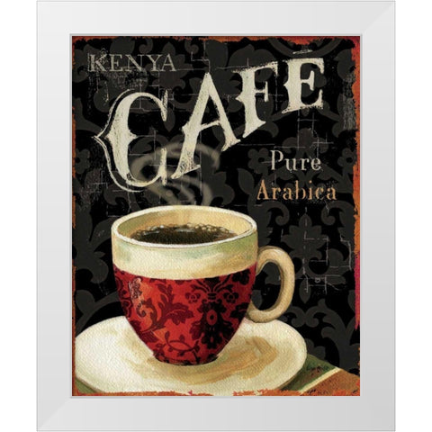 Today s Coffee I White Modern Wood Framed Art Print by Audit, Lisa