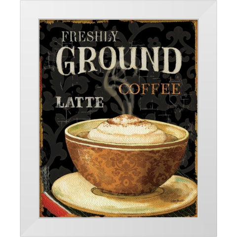 Today s Coffee II White Modern Wood Framed Art Print by Audit, Lisa