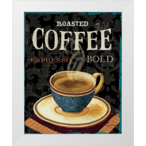 Today s Coffee IV White Modern Wood Framed Art Print by Audit, Lisa