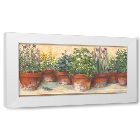 Country Herbs White Modern Wood Framed Art Print by Rowan, Carol