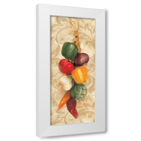 Mixed Vegetables I White Modern Wood Framed Art Print by Hristova, Albena