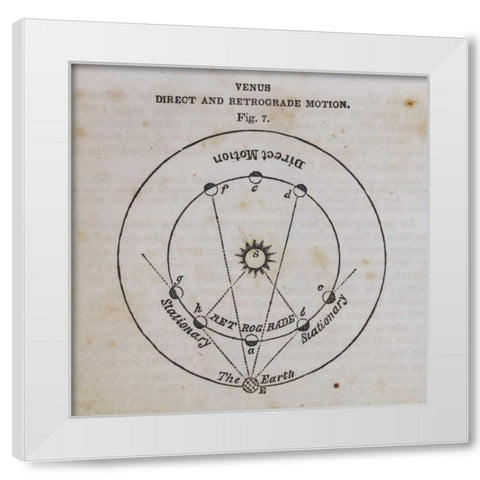 Geography of the Heavens IX White Modern Wood Framed Art Print by Wild Apple Portfolio
