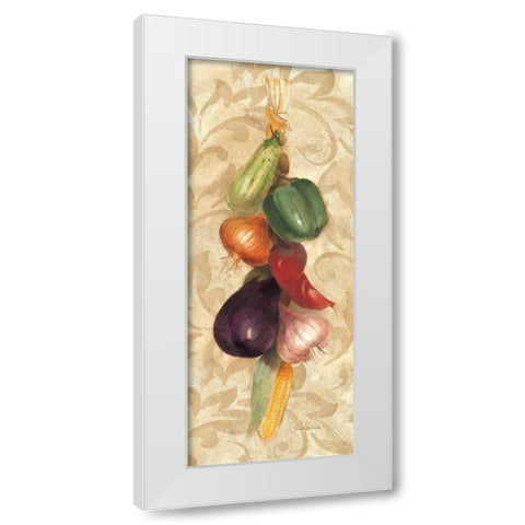 Mixed Vegetables II White Modern Wood Framed Art Print by Hristova, Albena