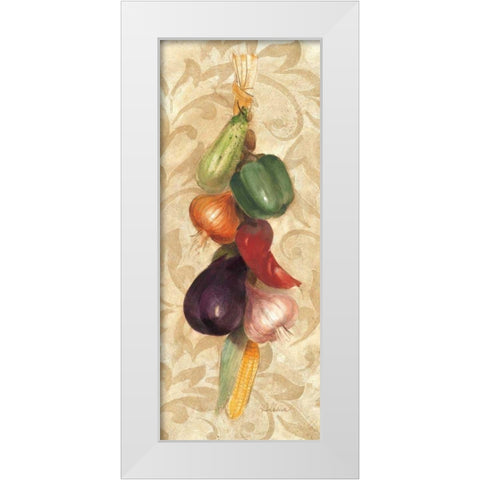 Mixed Vegetables II White Modern Wood Framed Art Print by Hristova, Albena