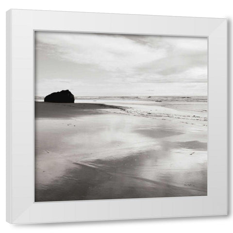 Bandon Beach Oregon I Crop White Modern Wood Framed Art Print by Majchrowicz, Alan