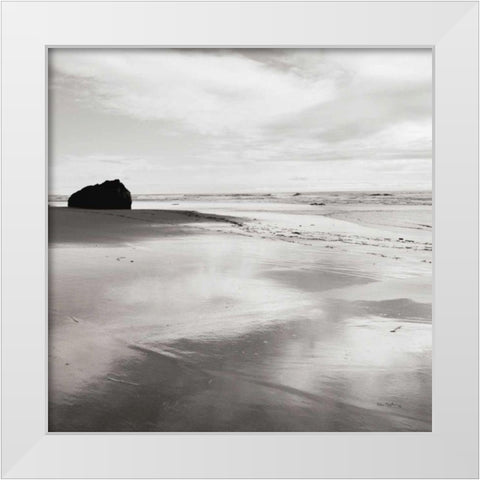 Bandon Beach Oregon I Crop White Modern Wood Framed Art Print by Majchrowicz, Alan