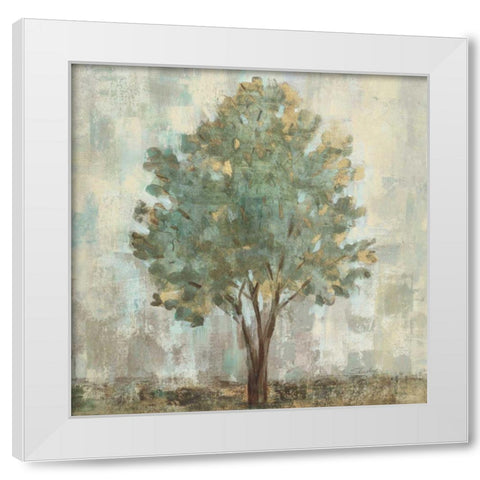 Verdi Trees II White Modern Wood Framed Art Print by Vassileva, Silvia