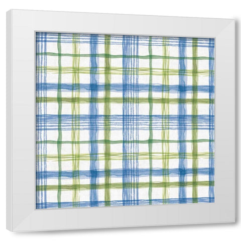 Blue and Green Garden Step 07 White Modern Wood Framed Art Print by Audit, Lisa