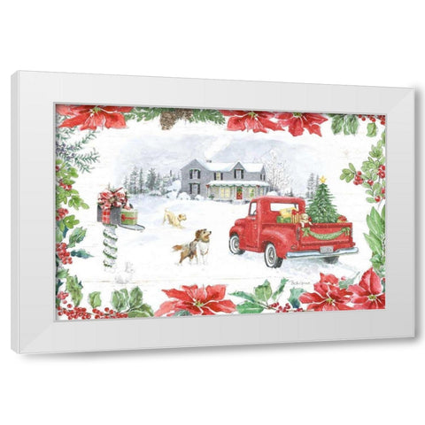 Farmhouse Holidays II White Modern Wood Framed Art Print by Grove, Beth