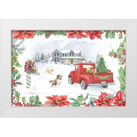 Farmhouse Holidays II White Modern Wood Framed Art Print by Grove, Beth
