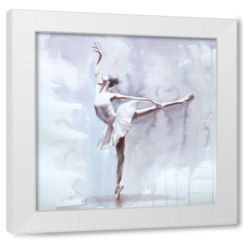 Dusky Arabesque White Modern Wood Framed Art Print by Valle, Aimee Del