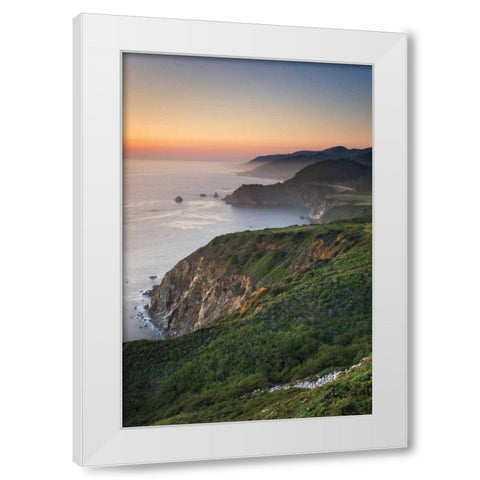 Big Sur II White Modern Wood Framed Art Print by Majchrowicz, Alan