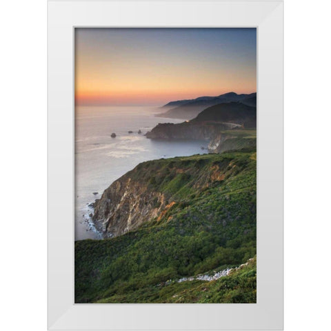 Big Sur II White Modern Wood Framed Art Print by Majchrowicz, Alan