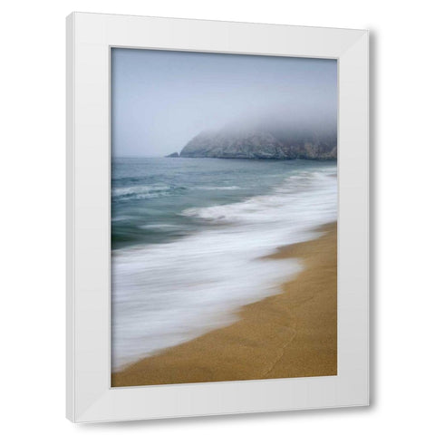 Gray Whale Cove White Modern Wood Framed Art Print by Majchrowicz, Alan