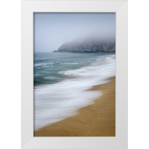 Gray Whale Cove White Modern Wood Framed Art Print by Majchrowicz, Alan