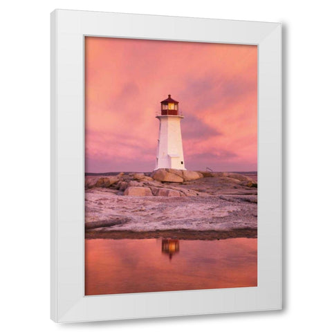 Peggys Cove White Modern Wood Framed Art Print by Majchrowicz, Alan