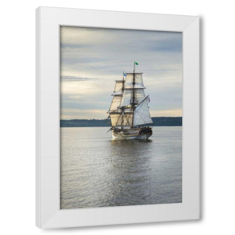 Lady Washington I White Modern Wood Framed Art Print by Majchrowicz, Alan