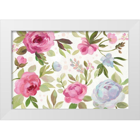 Petals and Blossoms I White Modern Wood Framed Art Print by Vassileva, Silvia