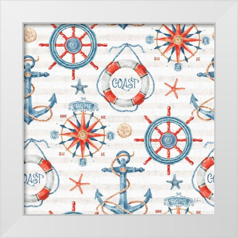 Nautical Life Step 01A White Modern Wood Framed Art Print by Audit, Lisa