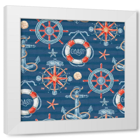 Nautical Life Step 01B White Modern Wood Framed Art Print by Audit, Lisa