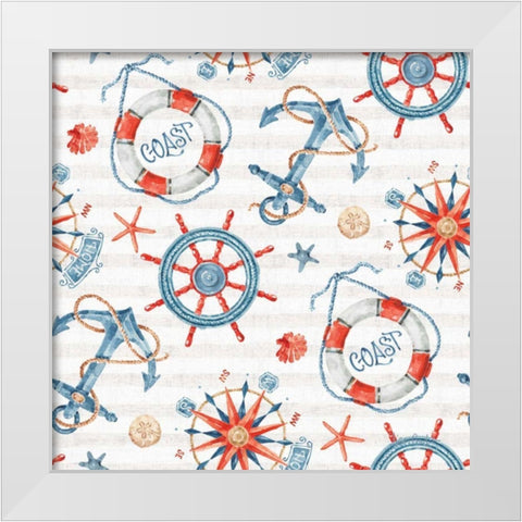 Nautical Life Step 02A White Modern Wood Framed Art Print by Audit, Lisa