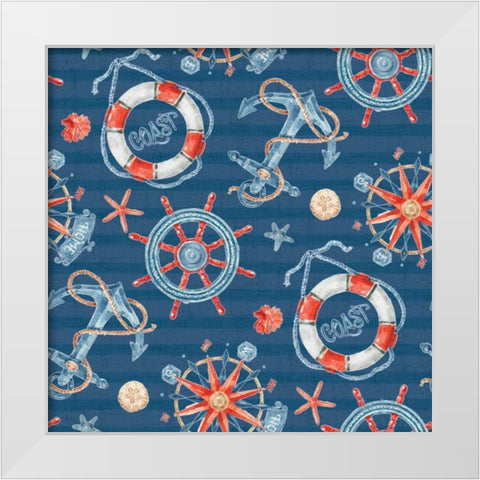 Nautical Life Step 02B White Modern Wood Framed Art Print by Audit, Lisa