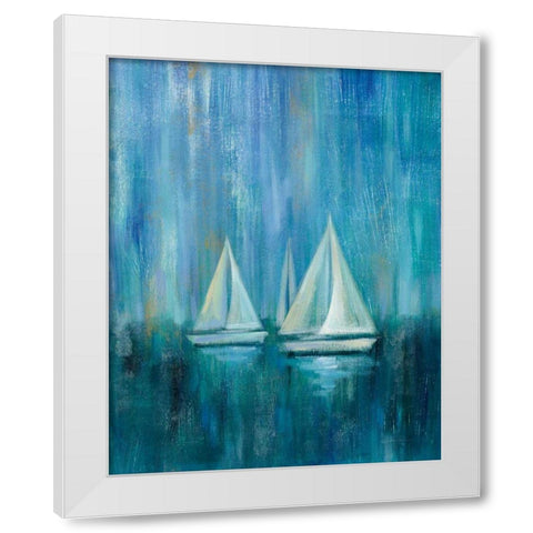Sailboat Simplicity II White Modern Wood Framed Art Print by Vassileva, Silvia