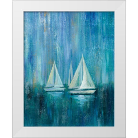 Sailboat Simplicity II White Modern Wood Framed Art Print by Vassileva, Silvia