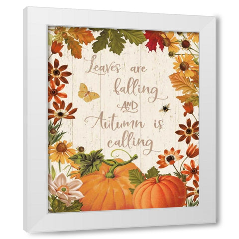 Fall Garden III v2 White Modern Wood Framed Art Print by Pertiet, Katie