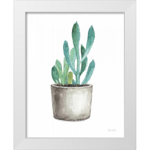Mixed Greens Succulent V White Modern Wood Framed Art Print by Audit, Lisa